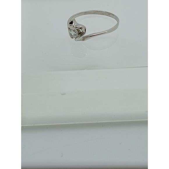 Fun Vintage NOS Simulated Diamond 925 Sterling Silver Stack Band Ring Size 7 NEW - Picture 3 of 7